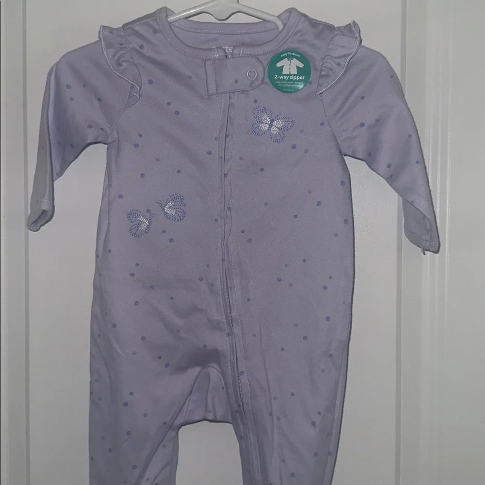 Carter’s two-way zipper baby warm or snuggly outfit for a little girl